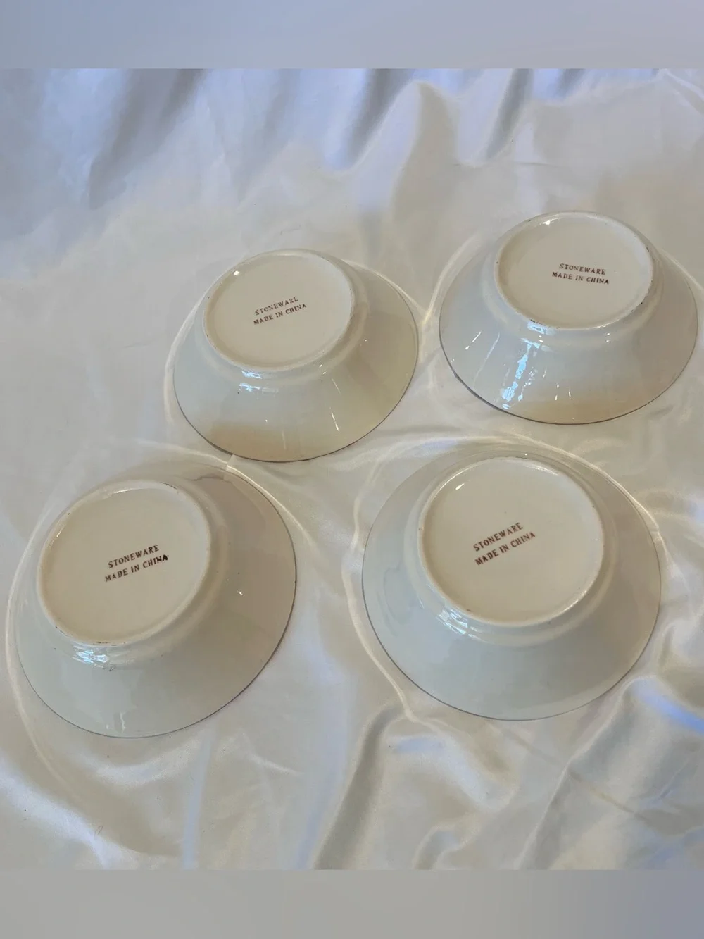 Stoneware Teddy Bear Bowls Set of 4